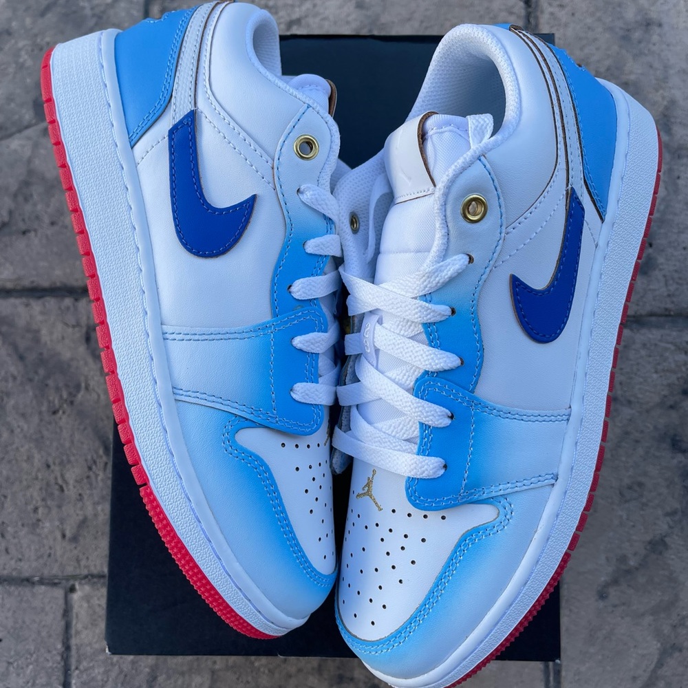 Jordan 1 low university blue gradient